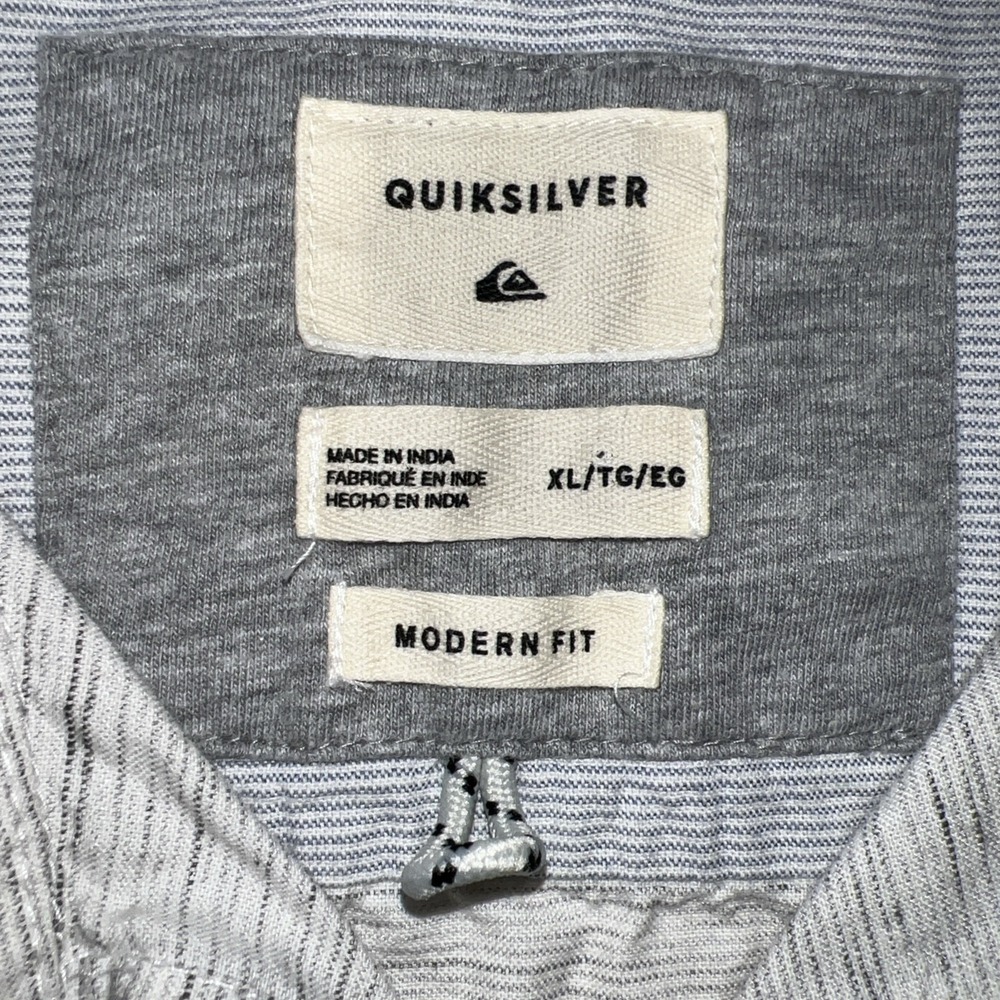 Quiksilver Men's Surfing Button Up Light Blue XlargeShort Sleeve Casual Top291 - Picture 6 of 7